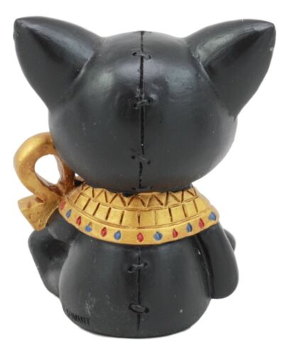 Ebros Gift Ebros Egyptian Furrybones Feline Cat Goddess Bastet Holding Ankh Figurine Small 2.75 Inch Tall