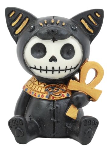 ebros gift Ebros Egyptian Furrybones Feline Cat Goddess Bastet Holding Ankh Figurine Small 2.75 Inch Tall