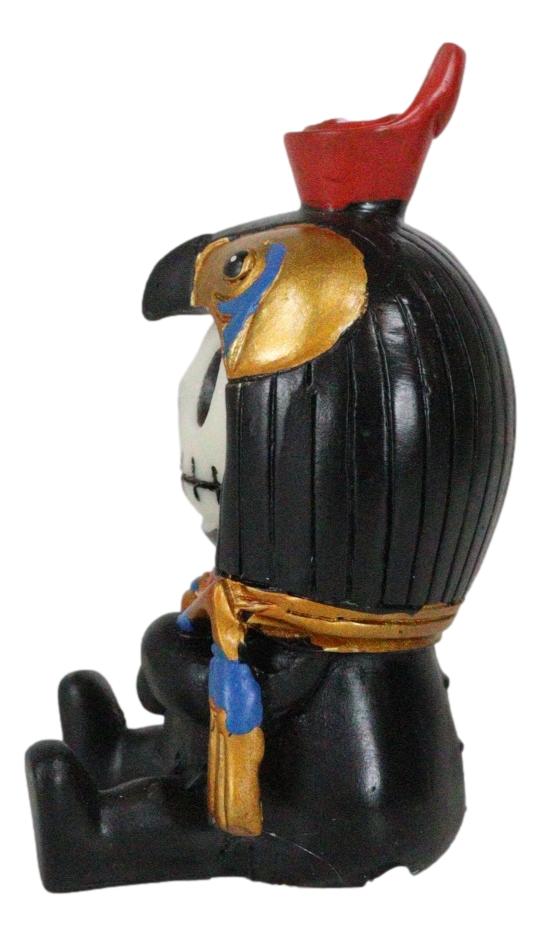 Ebros Gift Ebros Egyptian Furrybones Horus Ra Falcon Bird God Holding Flail Figurine Small 3.75 Inch Tall Furry Bones Skeleton Decor Statue Gods And Goddesses Of Egypt