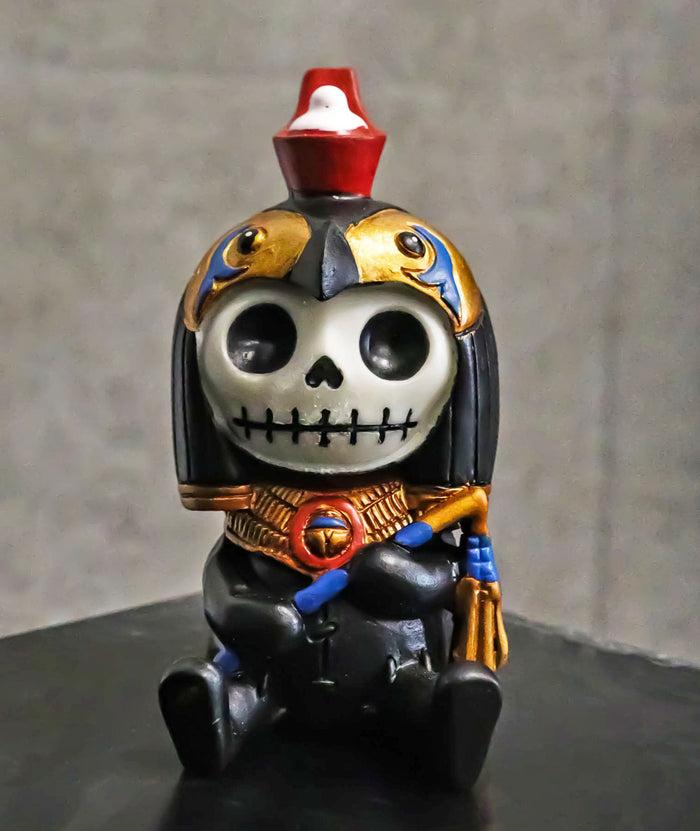 ebros gift Ebros Egyptian Furrybones Horus Ra Falcon Bird God Holding Flail Figurine Small 3.75 Inch Tall Furry Bones Skeleton Decor Statue Gods and Goddesses of Egypt