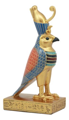 Ebros Gift Ebros Egyptian God Horus Falcon Bird On Hieroglyphic Pedestal Statue 8.75"H