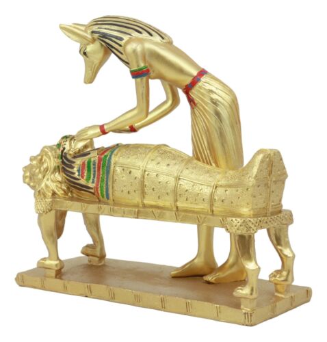 Ebros Gift Ebros Egyptian God Of The Dead Golden Anubis Embalming Pharaoh Mummy Statue