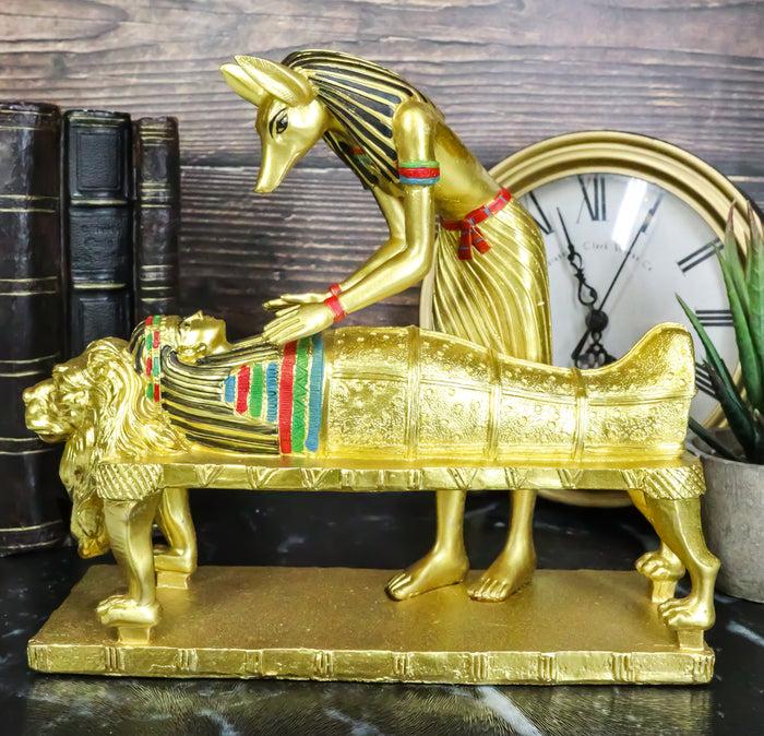 ebros gift Ebros Egyptian God Of The Dead Golden Anubis Embalming Pharaoh Mummy Statue