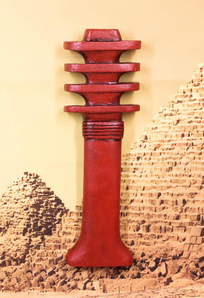 ebros gift Ebros Egyptian God Ptah Osiris Symbol Of Stability Balance Red Djed Wall Plaque