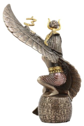 ebros Gift Ebros Egyptian Goddess Isis Ra Holding Ankh Figurine 9"H Statue Collectible