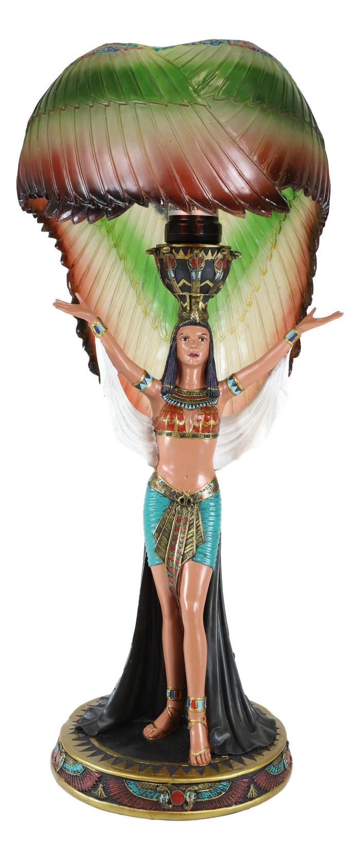 Ebros Gift Ebros Egyptian Goddess Isis Standing W/ Open Wings Side Table Lamp Statue 18"H