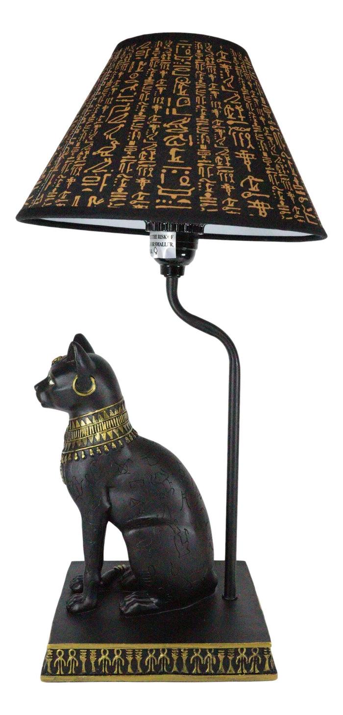 Ebros Gift Ebros Egyptian Goddess Of Home Bastet Cat Table Lamp Sculpture With Hieroglyphic Shade