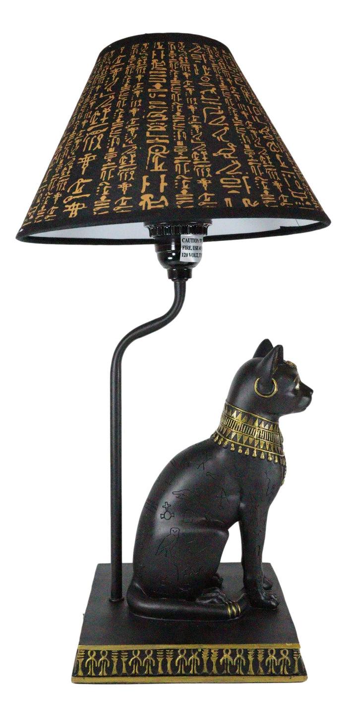 Ebros Gift Ebros Egyptian Goddess Of Home Bastet Cat Table Lamp Sculpture With Hieroglyphic Shade