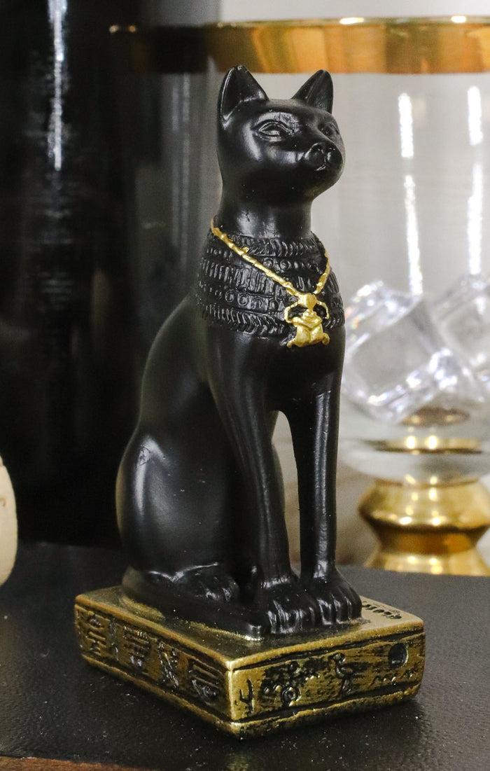 ebros gift Ebros Egyptian Goddess Of Home Protection Bastet Cat With Scarab Necklace Figurine 3"H