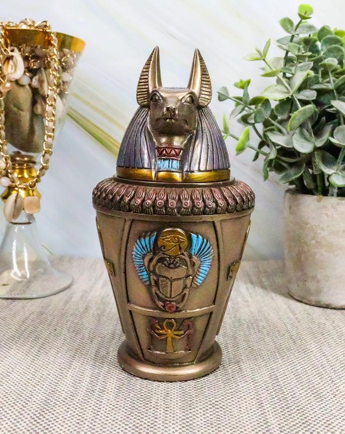 ebros gift Ebros Egyptian Gods And Deities Duamutef Canopic Jar 5.75"H Four Sons Of Horus