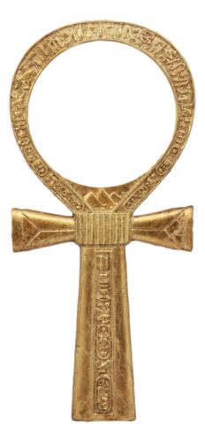 Ebros Gift Ebros Egyptian Gods Winged Scarab Dual Cobra Uraeus Ankh Shaped Hand Mirror