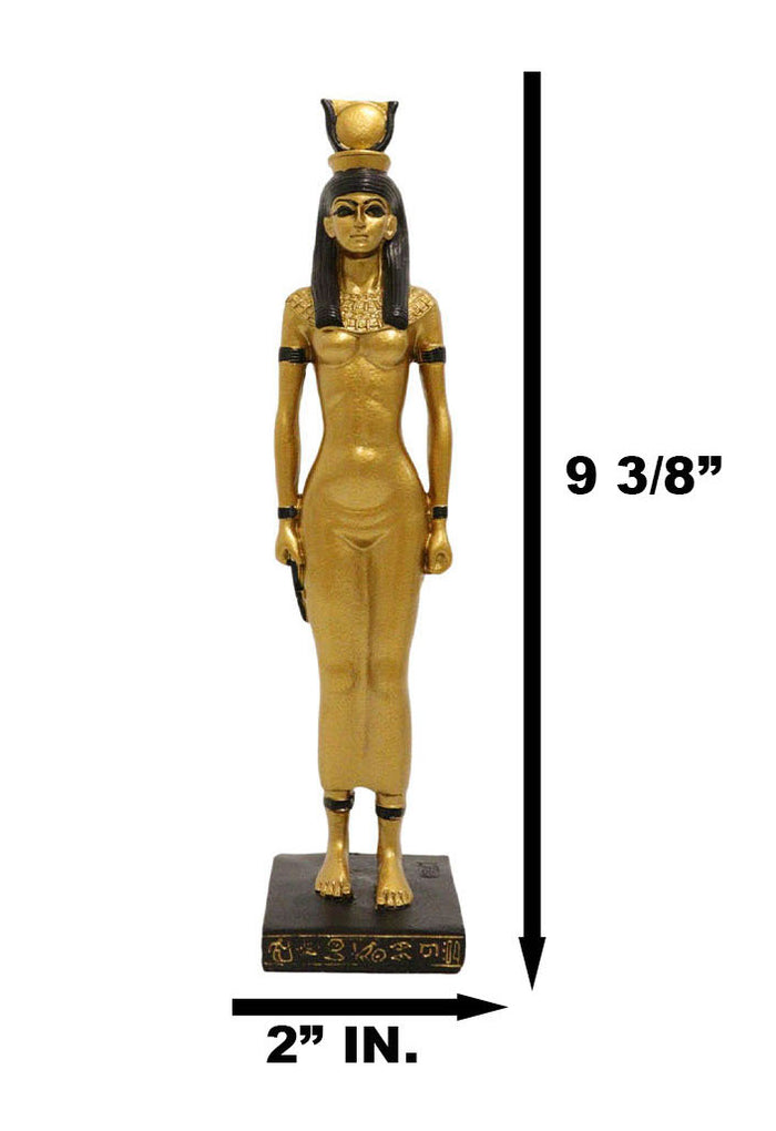 Ebros Gift Ebros Egyptian Golden Goddess Hathor Motherhood Music Dance Patroness Figurine