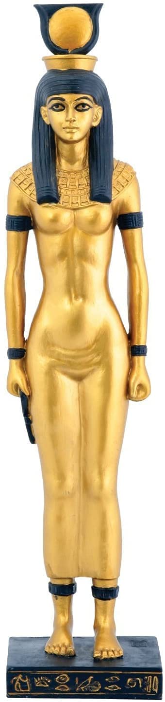Ebros Gift Ebros Egyptian Golden Goddess Hathor Motherhood Music Dance Patroness Figurine