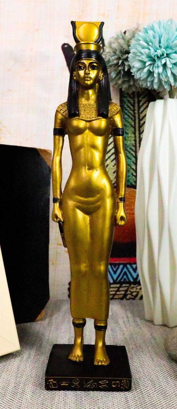 ebros gift Ebros Egyptian Golden Goddess Hathor Motherhood Music Dance Patroness Figurine