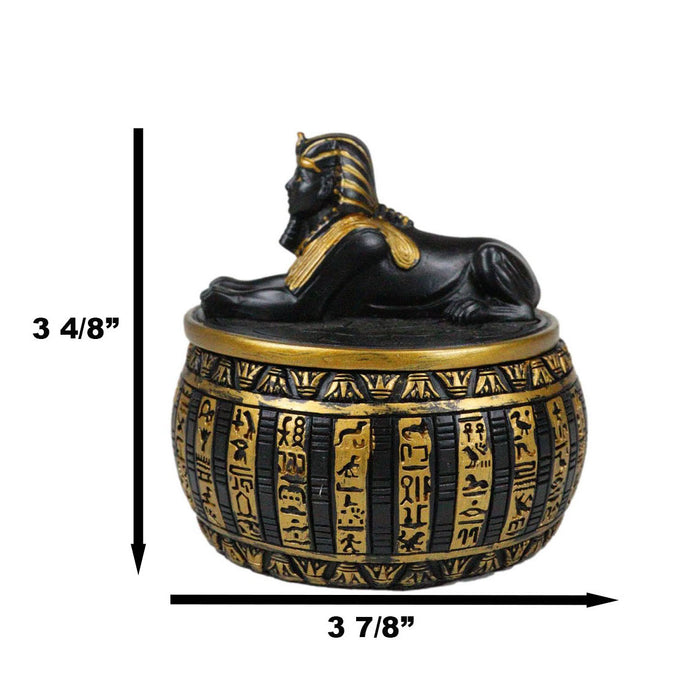 Ebros Gift Ebros Egyptian Guardian Androsphinx Jewelry Box Statue Classical Egypt Monument Sphinx