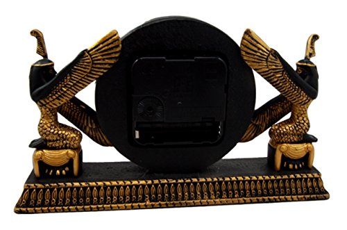 Ebros Gift Ebros Egyptian Kneeling Goddess Maat Isis With Wedjat Table Clock Figurine 8" L