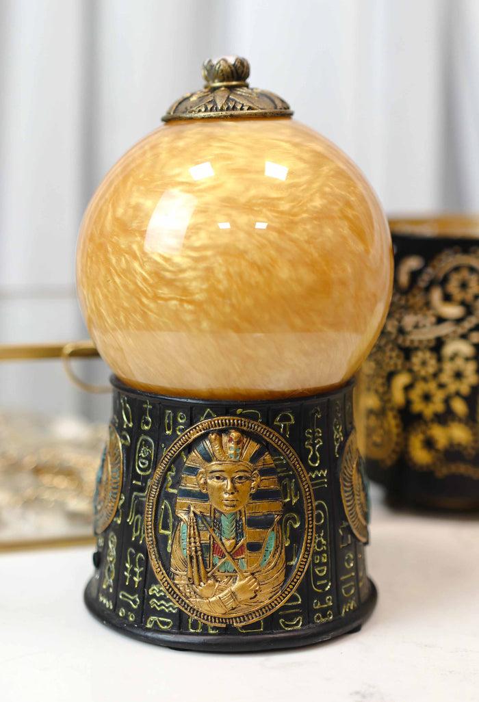ebros gift Ebros Egyptian Pharaoh King TUT Sound Activated Sand Storm Water Globe 7 1/4"H