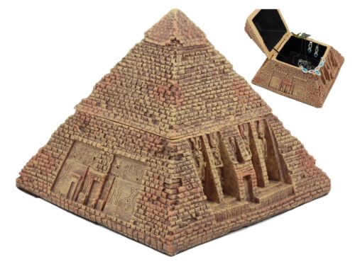 Ebros Gift Ebros Egyptian Pyramid Box 7"Wide The Great Pyramid Of Khufu Hinged Trinket Box