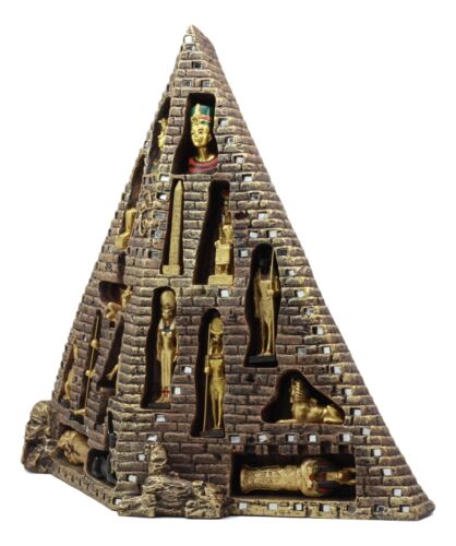 Ebros Gift Ebros Egyptian Pyramid Statue With 16 Miniature Gods Anubis Osiris Isis Maat Bastet