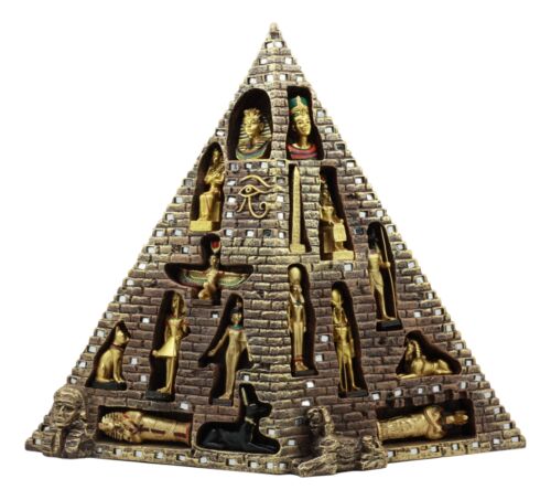Ebros Gift Ebros Egyptian Pyramid Statue With 16 Miniature Gods Anubis Osiris Isis Maat Bastet