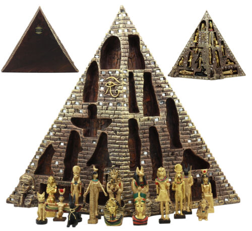 Ebros Gift Ebros Egyptian Pyramid Statue With 16 Miniature Gods Anubis Osiris Isis Maat Bastet