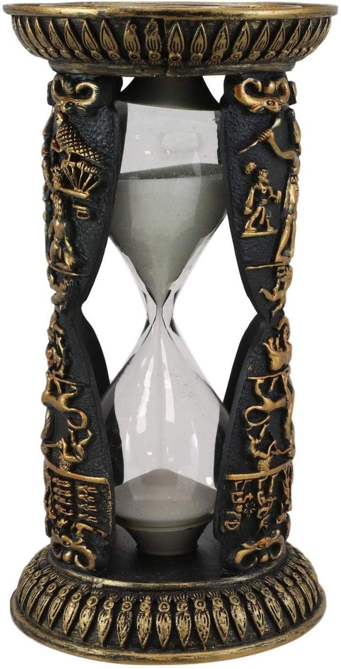 Ebros Gift Ebros Egyptian Royal Insignia Hieroglyphic Sandtimer Desktop Figurine 6.25"H