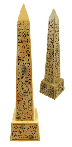Ebros Gift Ebros Egyptian Temple Of Ra Sand Desert Obelisk With Hieroglyphs Statue 8" Tall