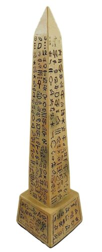 Ebros Gift Ebros Egyptian Temple Of Ra Sand Desert Obelisk With Hieroglyphs Statue 8" Tall