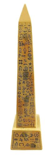 Ebros Gift Ebros Egyptian Temple Of Ra Sand Desert Obelisk With Hieroglyphs Statue 8" Tall