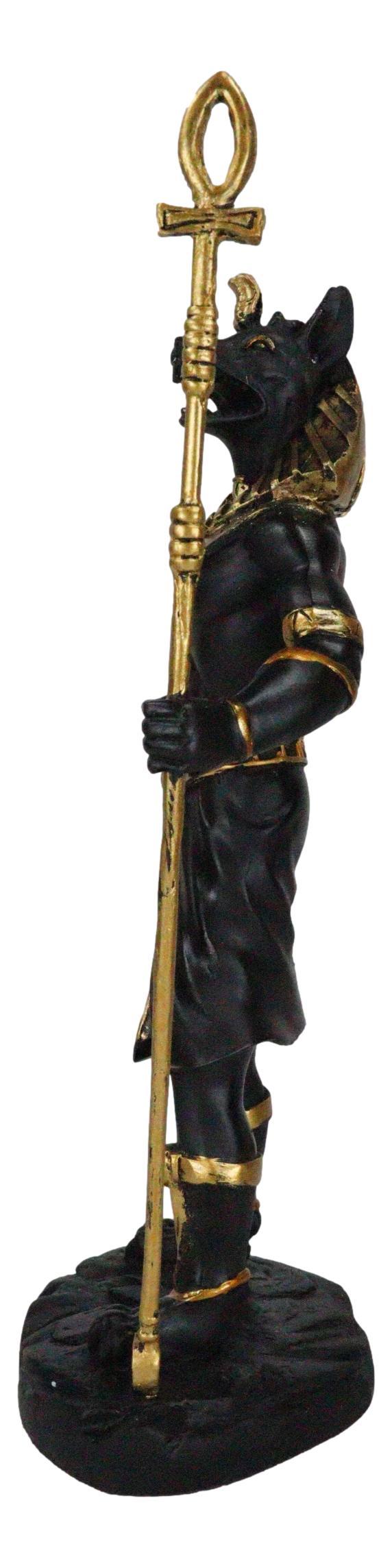 Ebros Gift Ebros Egyptian Theme Anubis Holding Staff God Of Aferlife & Dead Inpu Statue