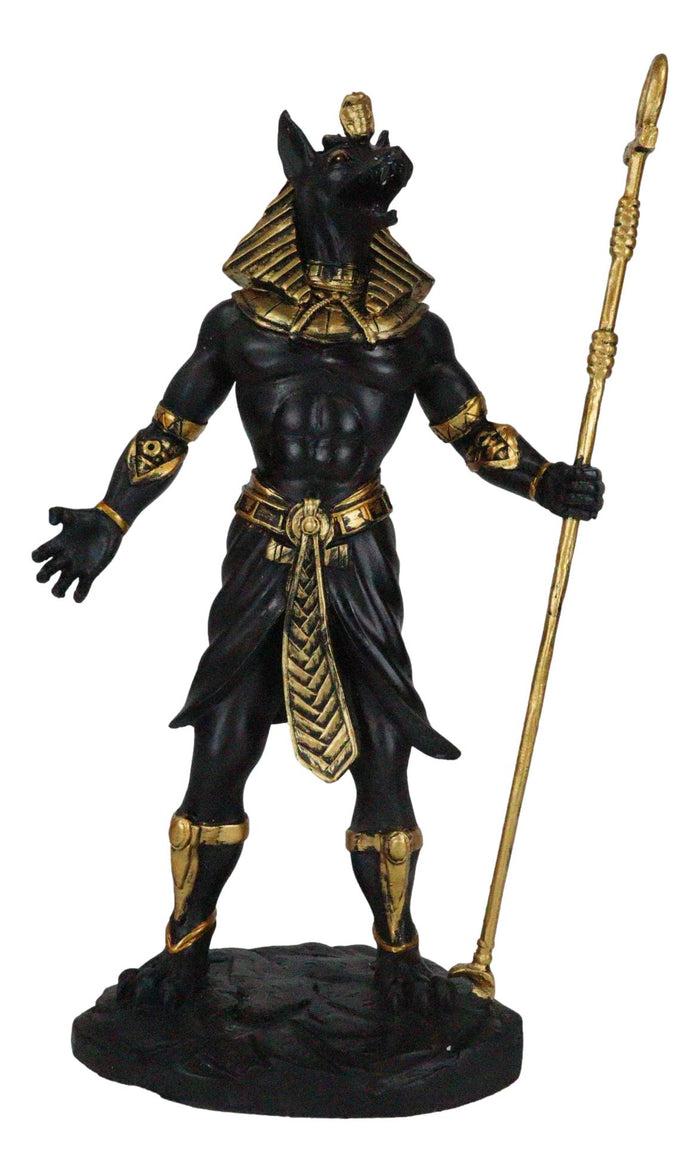 Ebros Gift Ebros Egyptian Theme Anubis Holding Staff God Of Aferlife & Dead Inpu Statue