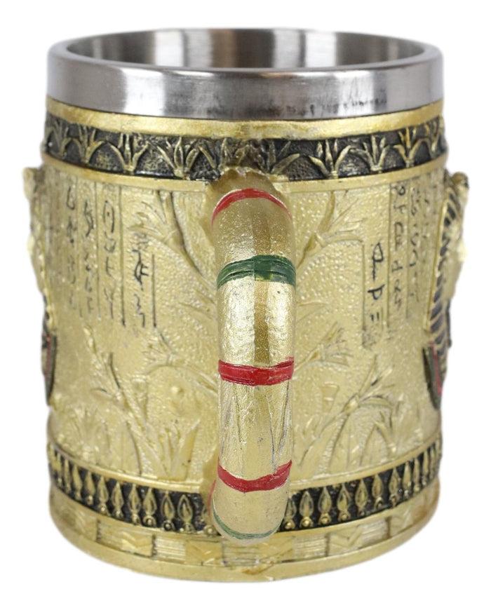 Ebros Gift Ebros Egyptian Theme Dynasty Pharaoh King Tut Mask Bust Coffee Cup Mug Beer Tankard