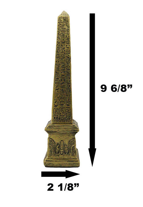 Ebros Gift Ebros Egyptian Theme Obelisk Temple Of Ra With Hieroglyphs 10" Tall Sculpture