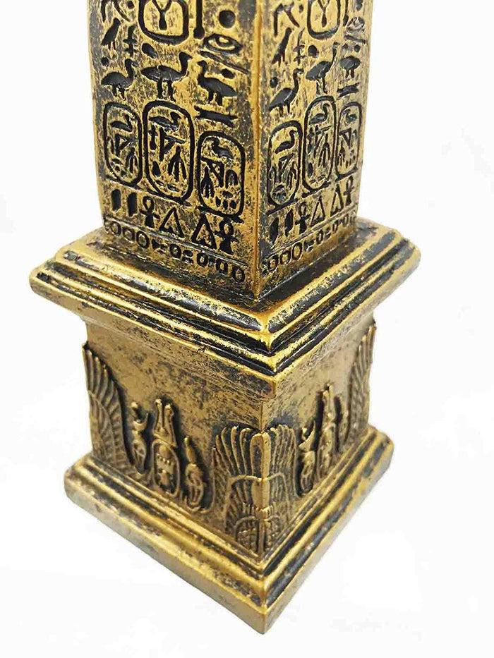 Ebros Gift Ebros Egyptian Theme Obelisk Temple Of Ra With Hieroglyphs 10" Tall Sculpture