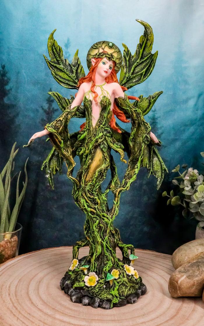 ebros gift Ebros Elemental Earth Gaia Forest Green Fairy Statue Decorative Figurine 12.25"H