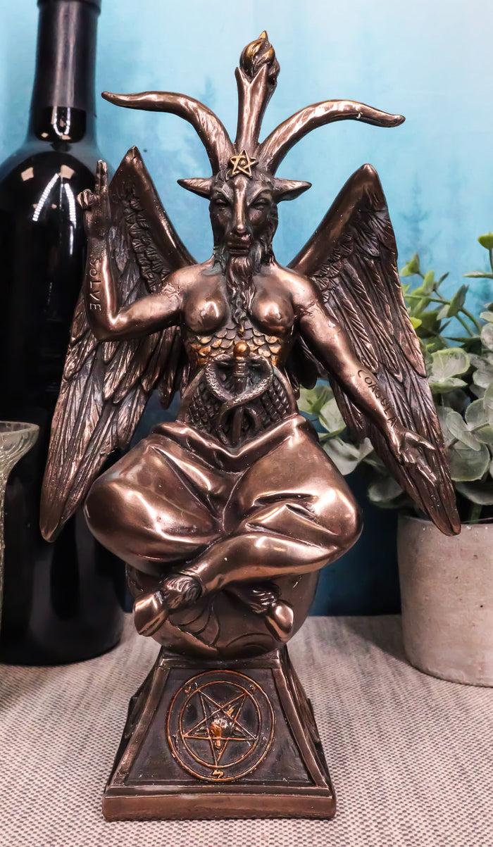 ebros gift Ebros Eliphaz Levi Sabbatic Goat Baphomet Statue 9.25"Tall Solve Coagula Figurine