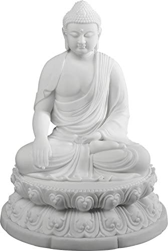 Ebros Gift Ebros Enlightenment Buddha Sakayamuni Meditate On Lotus 7" H Sculpture Buddhism Figurine
