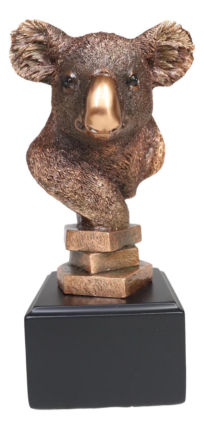 Ebros Gift Ebros Exotic Australian Koala Bear Head Bust Statue In Bronze Electroplated Finish