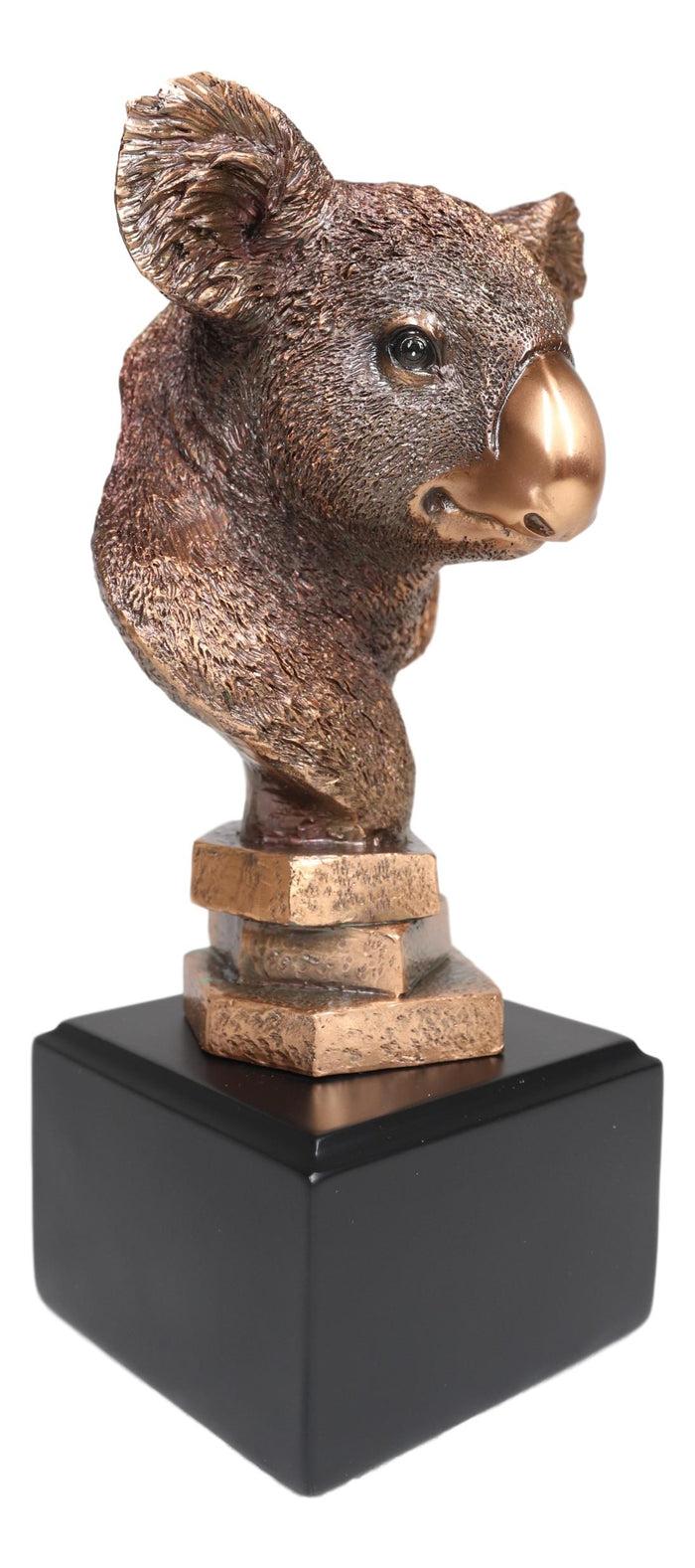Ebros Gift Ebros Exotic Australian Koala Bear Head Bust Statue In Bronze Electroplated Finish