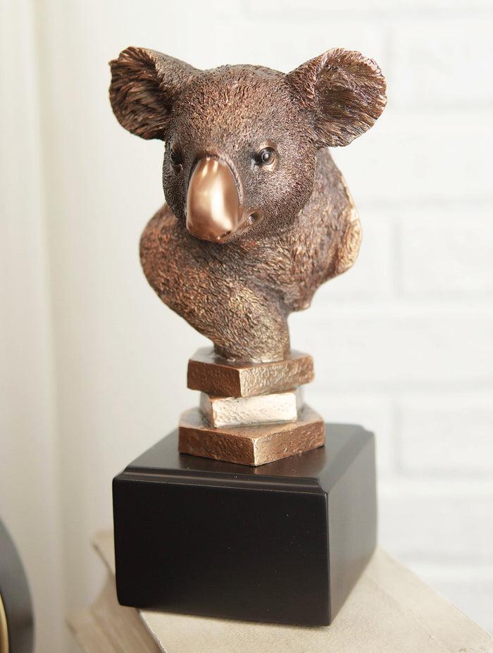 ebros gift Ebros Exotic Australian Koala Bear Head Bust Statue In Bronze Electroplated Finish