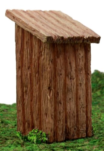 Ebros Gift Ebros Fairy Garden Miniature Colonial Toilet Outhouse With Door & Toilet Roll Setup