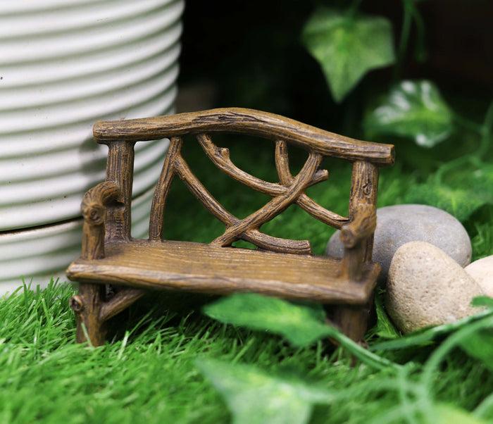 Ebros Gift Ebros Fairy Garden Miniature Tree Twigs And Branch Love Bench Sculpture 3.5" H