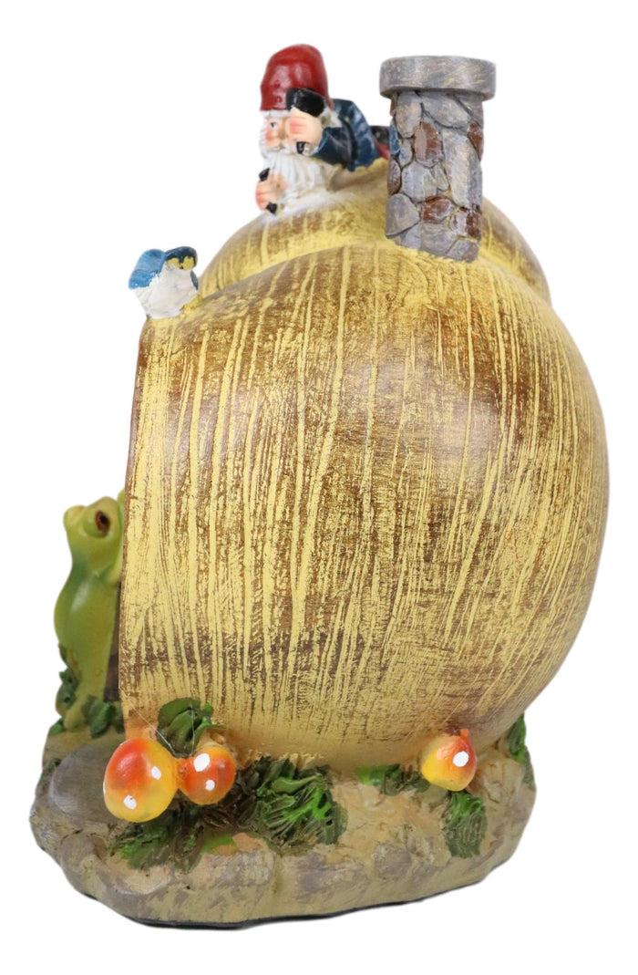 Ebros Gift Ebros Fairy Garden Mr Gnome And Frog Mini Helix Snail Cottage House Figurine 7.5"Tall