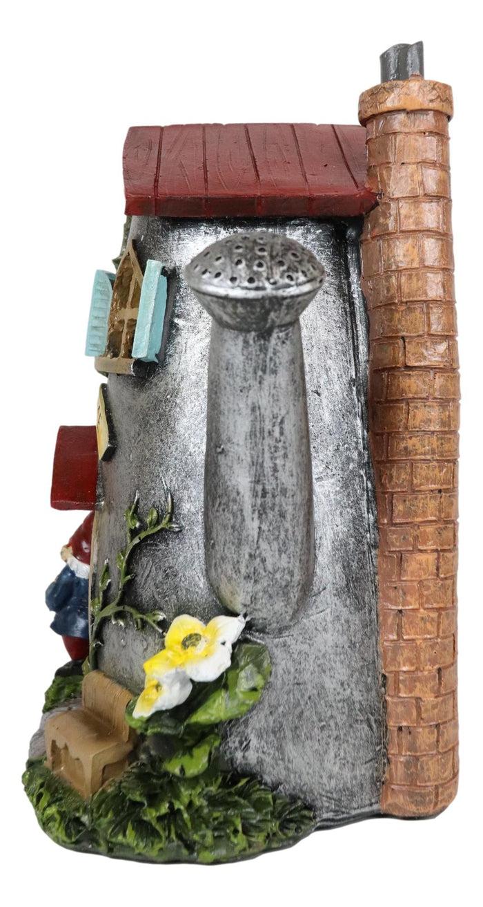 Ebros Gift Ebros Fairy Garden Watering Can Mr And Mrs Gnome Mini House Welcome Figurine 8.5"Tall