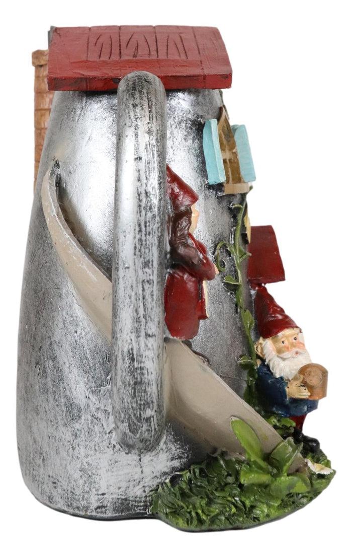 Ebros Gift Ebros Fairy Garden Watering Can Mr And Mrs Gnome Mini House Welcome Figurine 8.5"Tall
