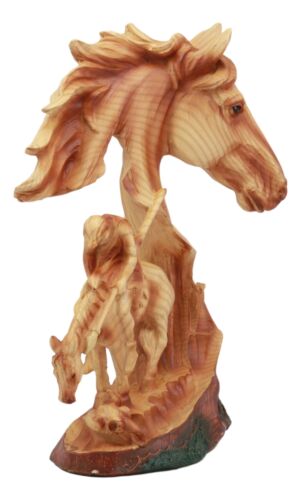 Ebros Gift Ebros Faithful Steed End Of The Trail Statue 9" Tall Wooden Horse Bust