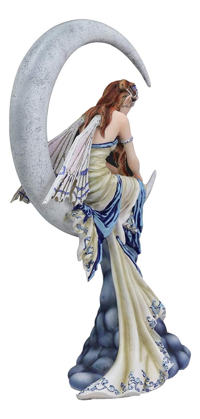 Ebros Gift Ebros Fantasy Celestial Crescent Lunar Moon Dream Weaver Fairy Statue 12" Tall By Artist Nene Thomas 'Memory' Astrology Zodiac Fairies Nymphs Pixies Themed Collectible Figurine As Home Decor Accent
