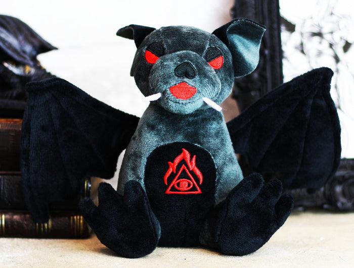 ebros gift Ebros Fantasy Demonic Vampire Dracula Blood Thirsty Bat Luxe Soft Plush Toy Doll 9"H