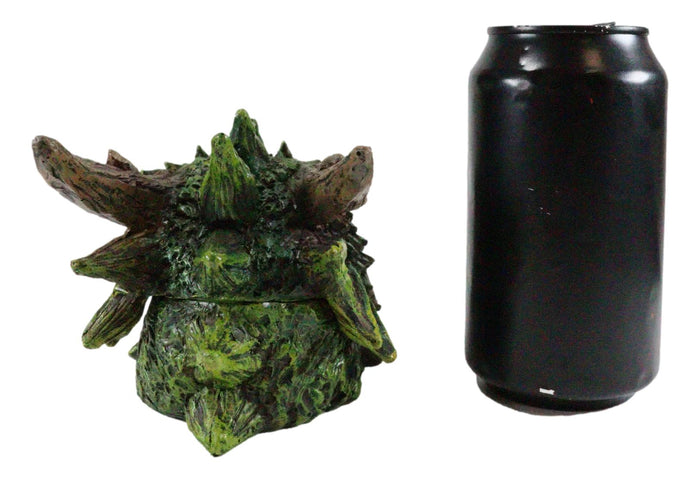 Ebros Gift Ebros Fantasy Greenman Spiked Tree Dragon Head Decorative Jewelry Box Figurine