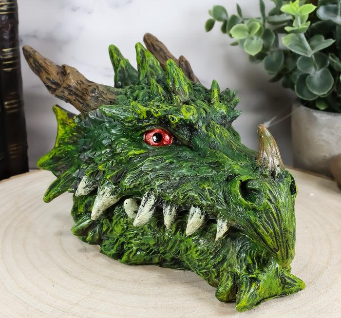 ebros gift Ebros Fantasy Greenman Spiked Tree Dragon Head Decorative Jewelry Box Figurine